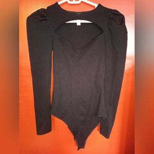 H&M Elegant Black Long Sleeve Bodysuit